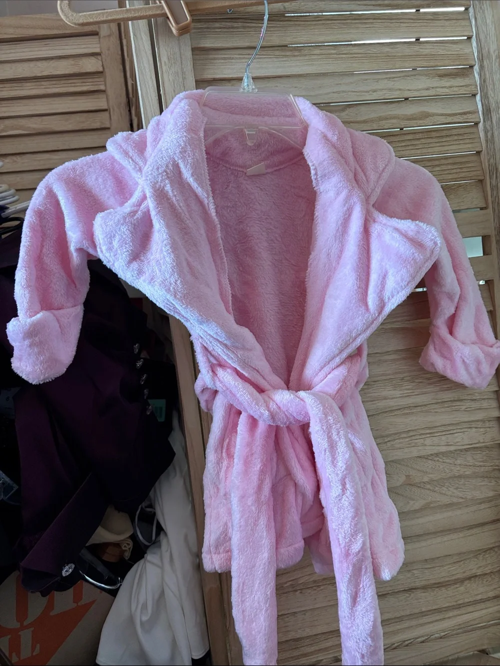 Soft Plush Pink Bathrobe for Toddlers 100 3T NWOT